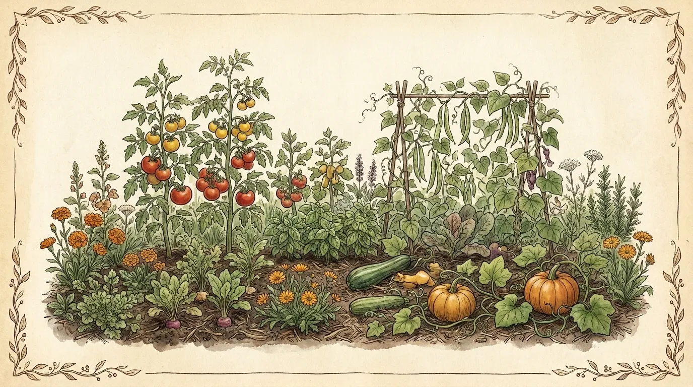 Illustration zur Themenwelt Anbau & Mischkultur