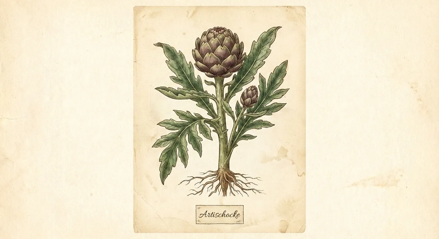 Botanische Illustration: Artischocke
