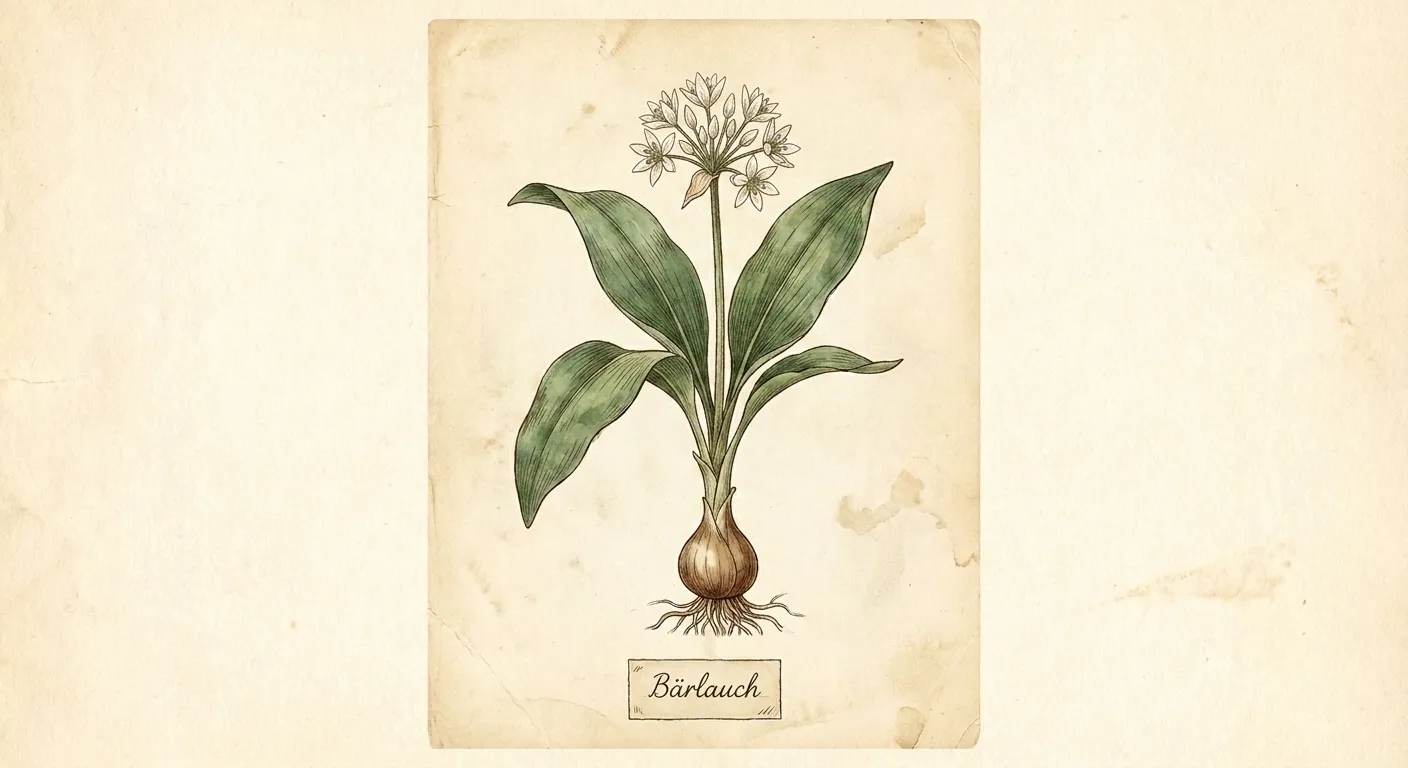 Botanische Illustration: Bärlauch