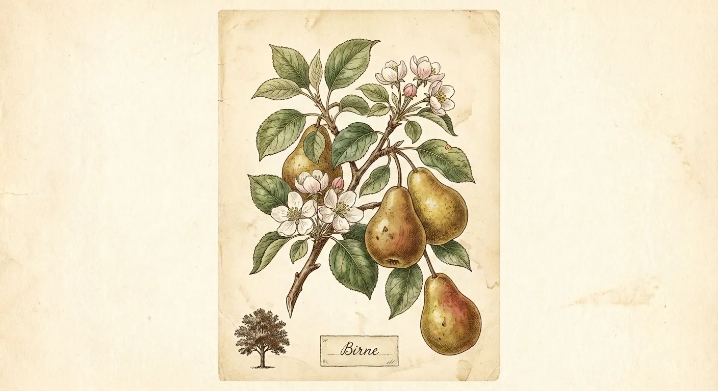 Botanische Illustration: Birne