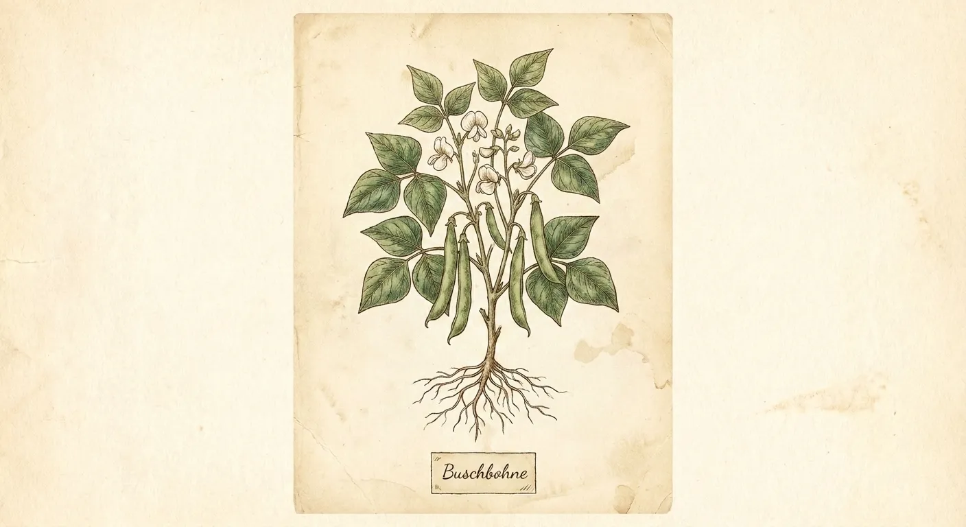Botanische Illustration: Buschbohne
