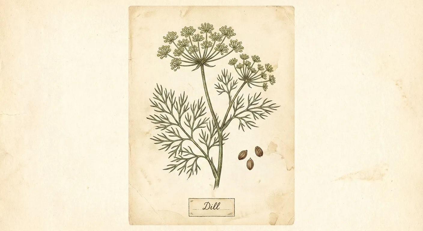 Botanische Illustration: Dill