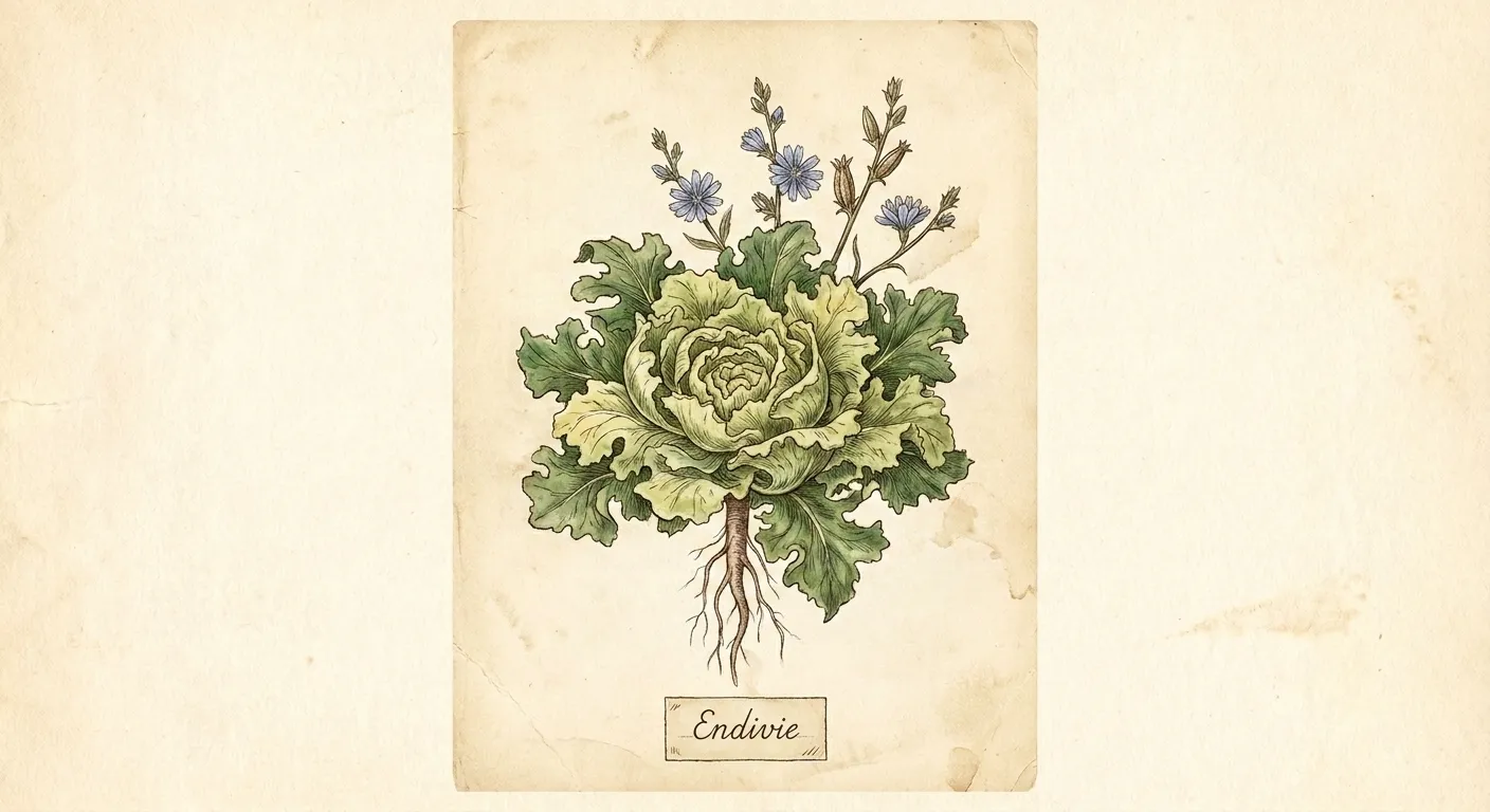Botanische Illustration: Endivie