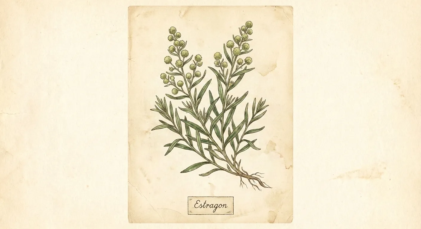 Botanische Illustration: Estragon