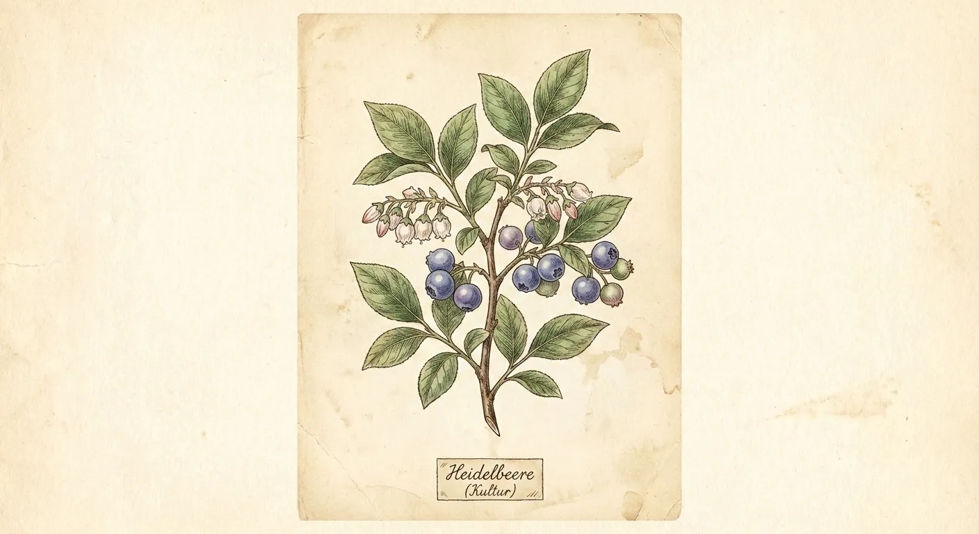 Botanische Illustration: Heidelbeere (Kultur)