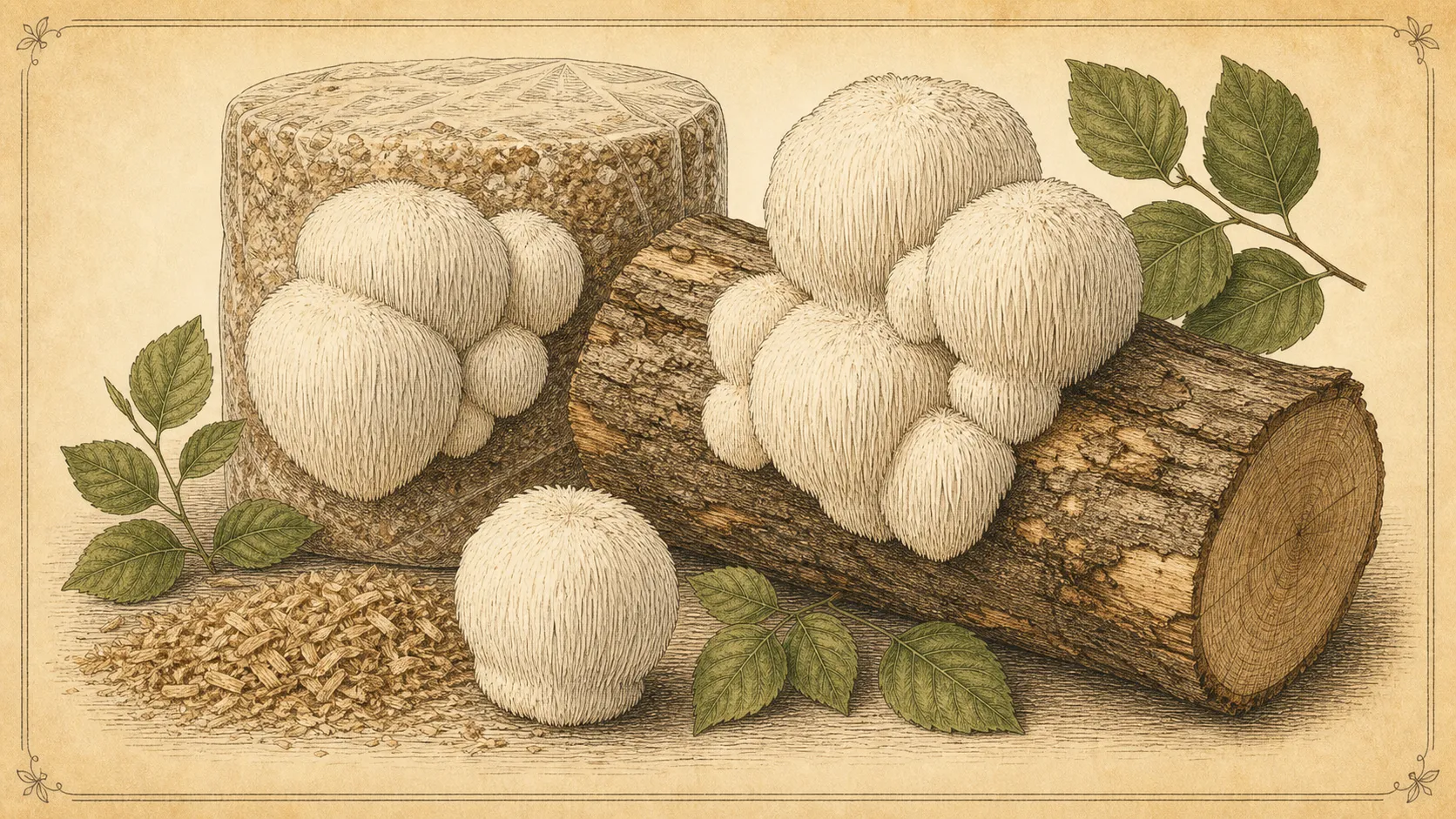 Botanische Illustration zu Igelstachelbart