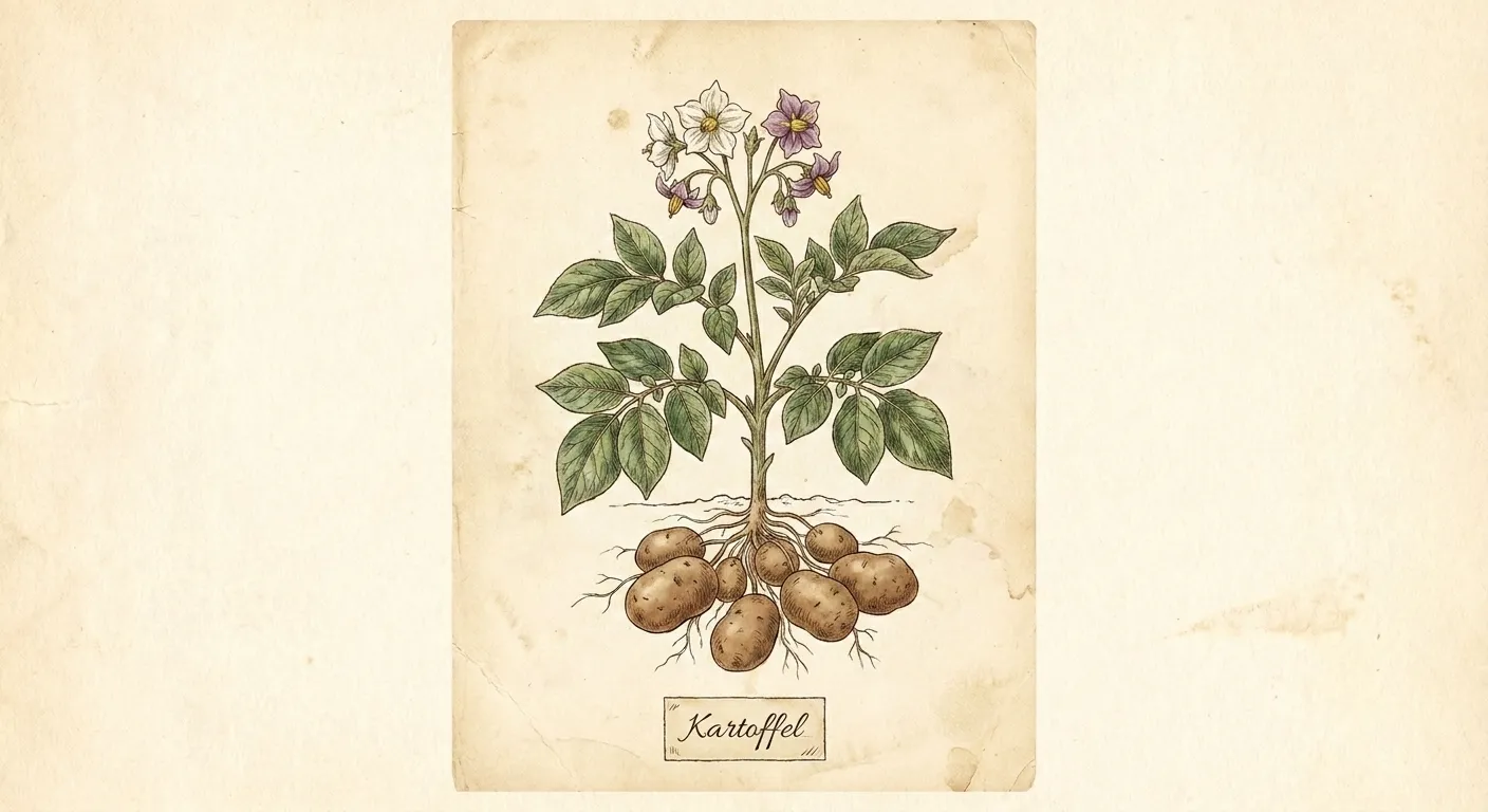 Botanische Illustration: Kartoffel