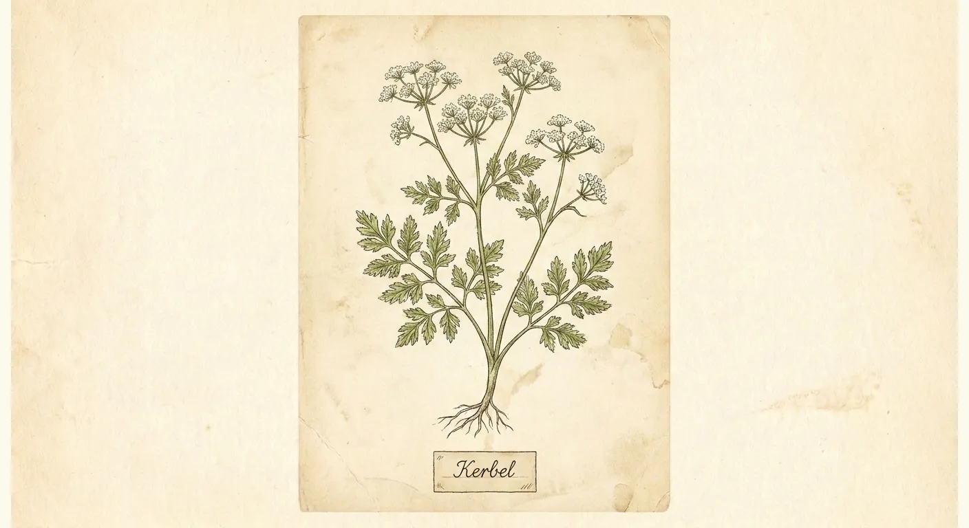 Botanische Illustration: Kerbel