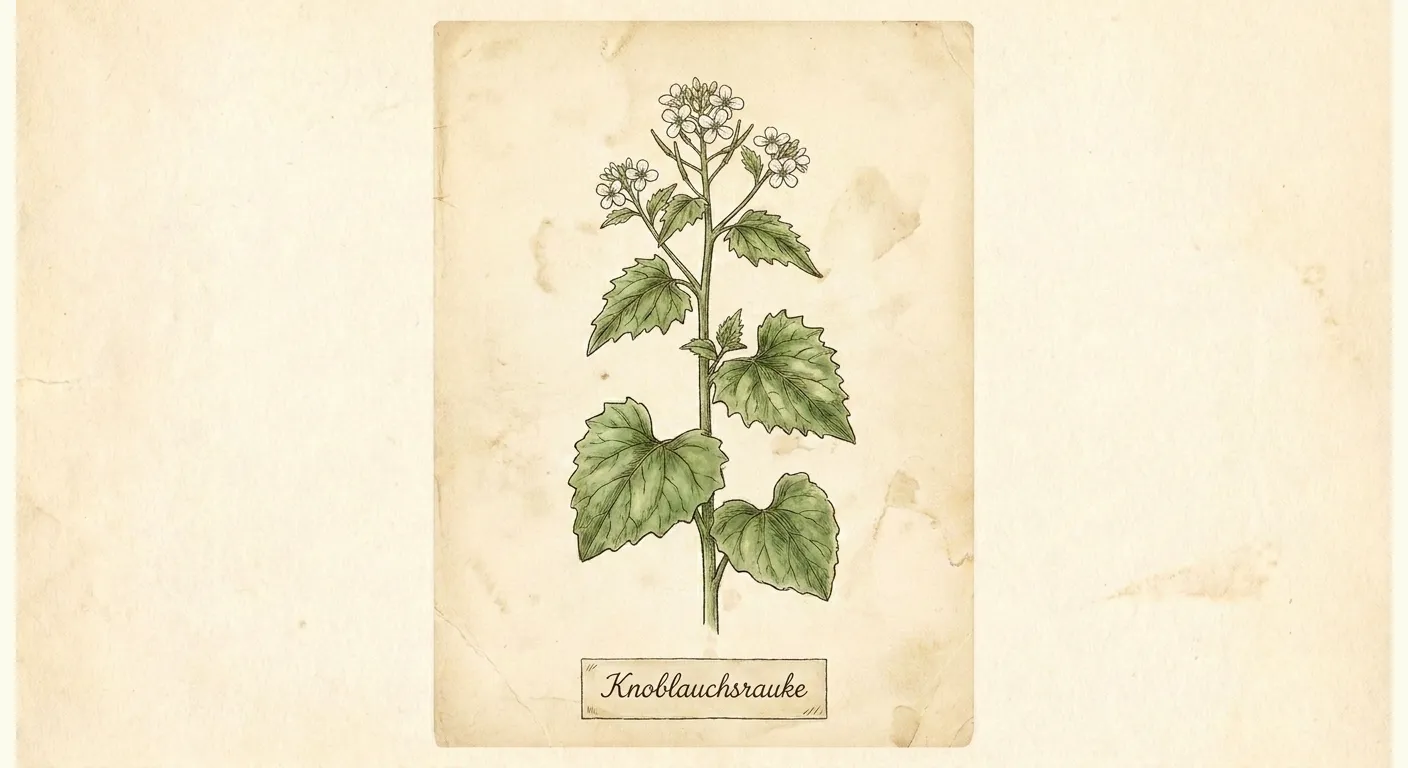 Botanische Illustration: Knoblauchsrauke