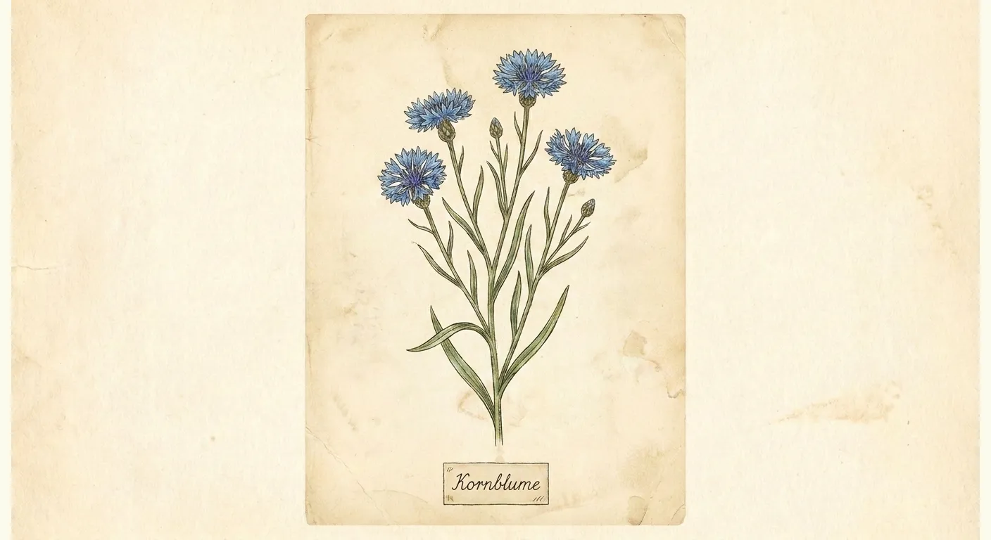 Botanische Illustration: Kornblume