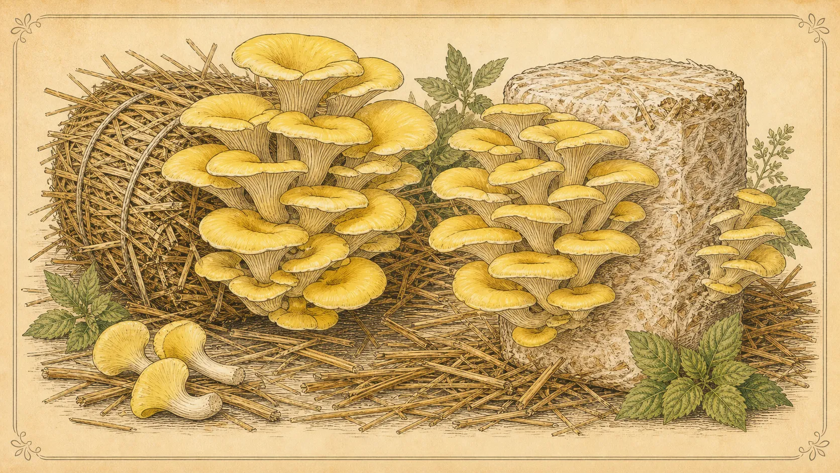 Botanische Illustration zu Limonenseitling