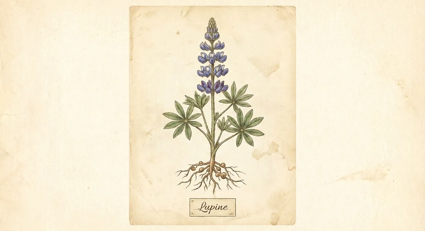 Botanische Illustration: Lupine