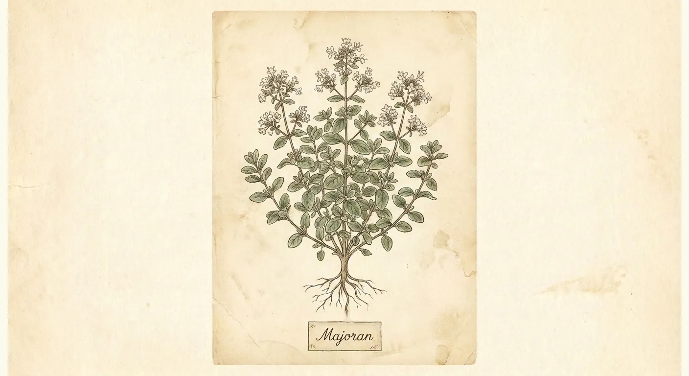 Botanische Illustration: Majoran