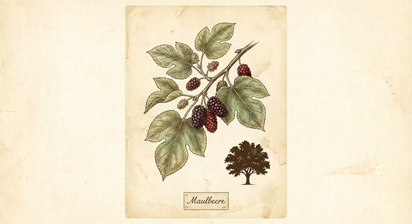 Botanische Illustration: Maulbeere
