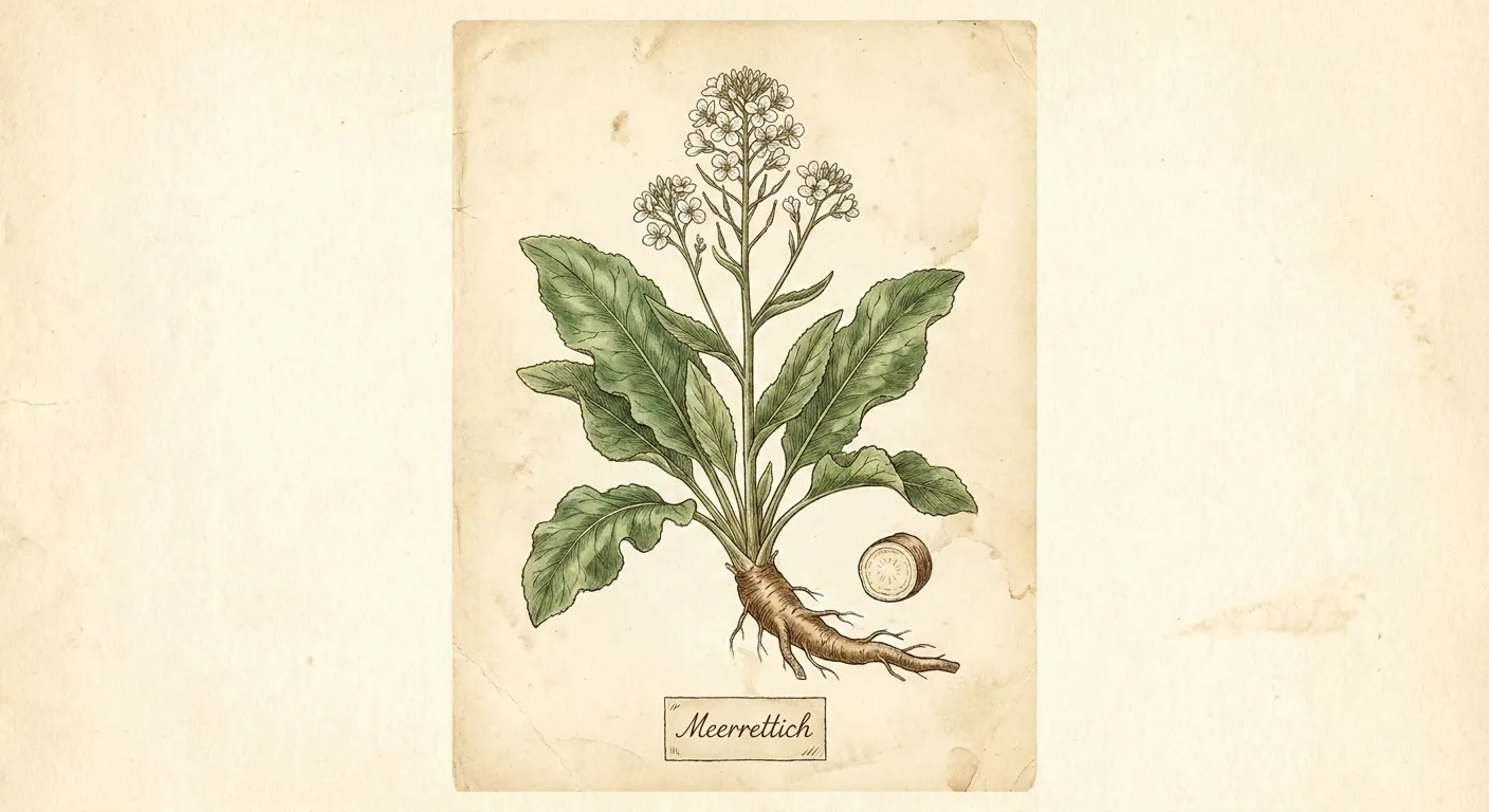 Botanische Illustration: Meerrettich