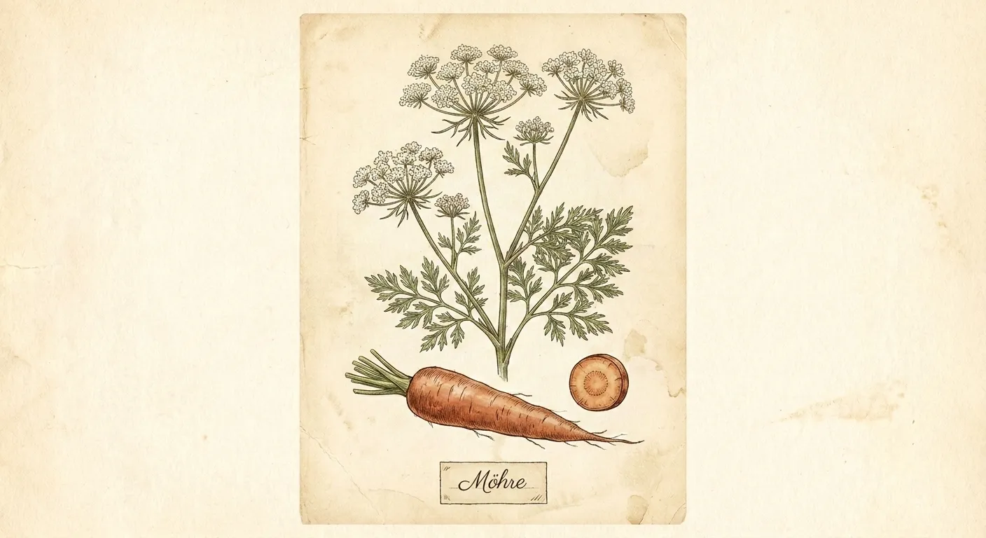 Botanische Illustration: Möhre