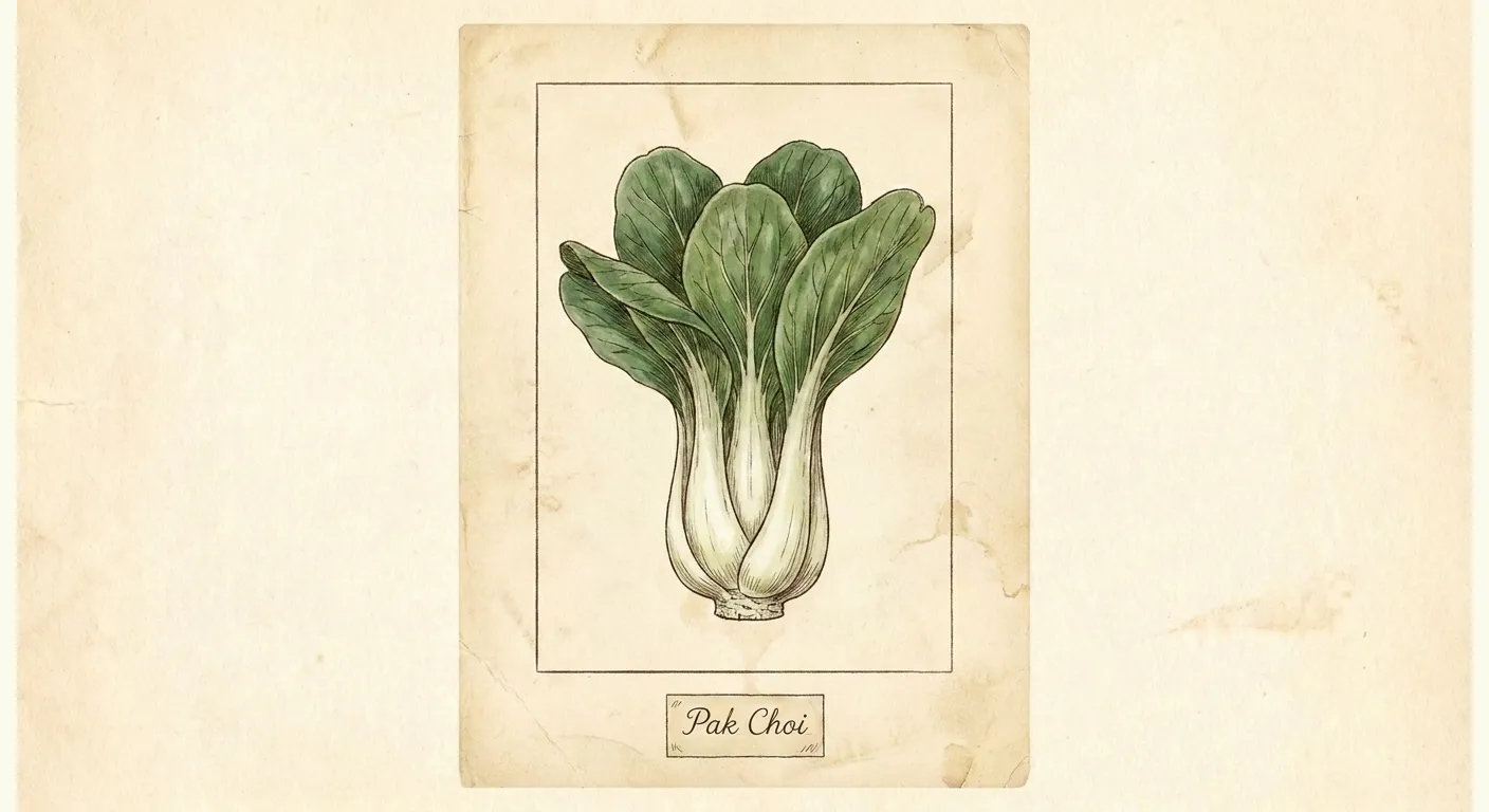 Botanische Illustration: Pak Choi