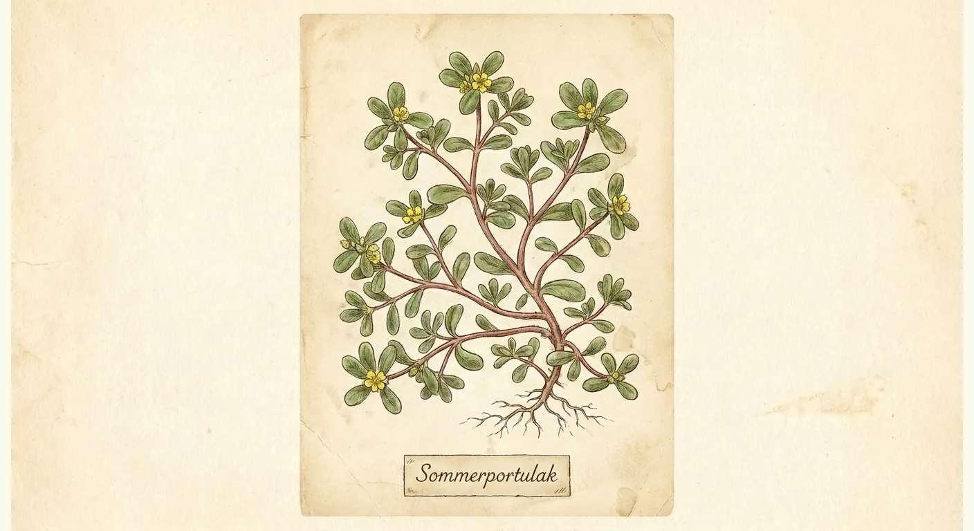 Botanische Illustration: Sommerportulak