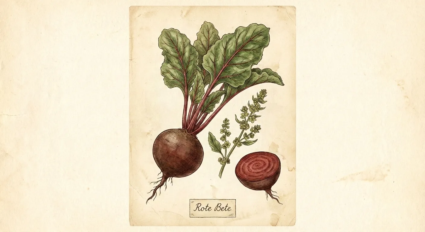 Botanische Illustration: Rote Bete