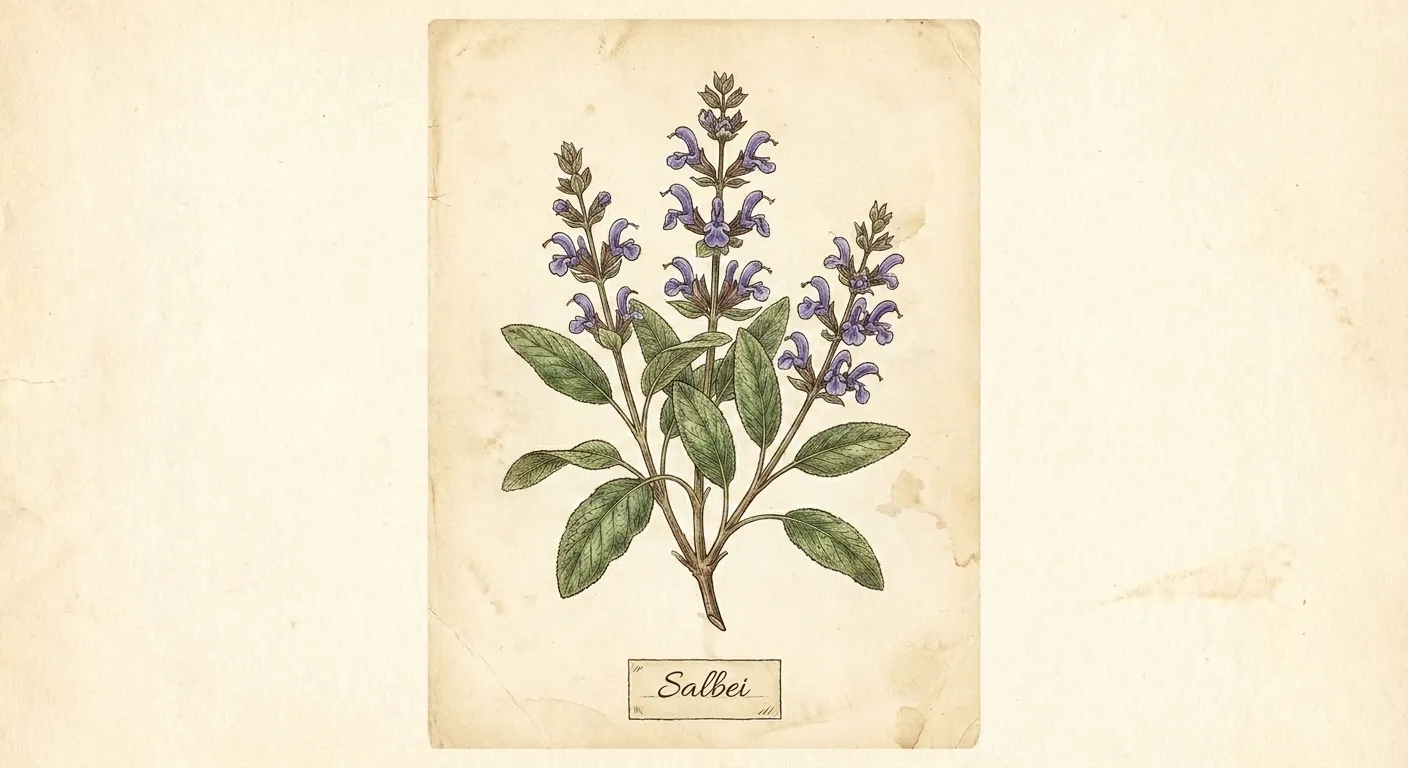 Botanische Illustration: Salbei