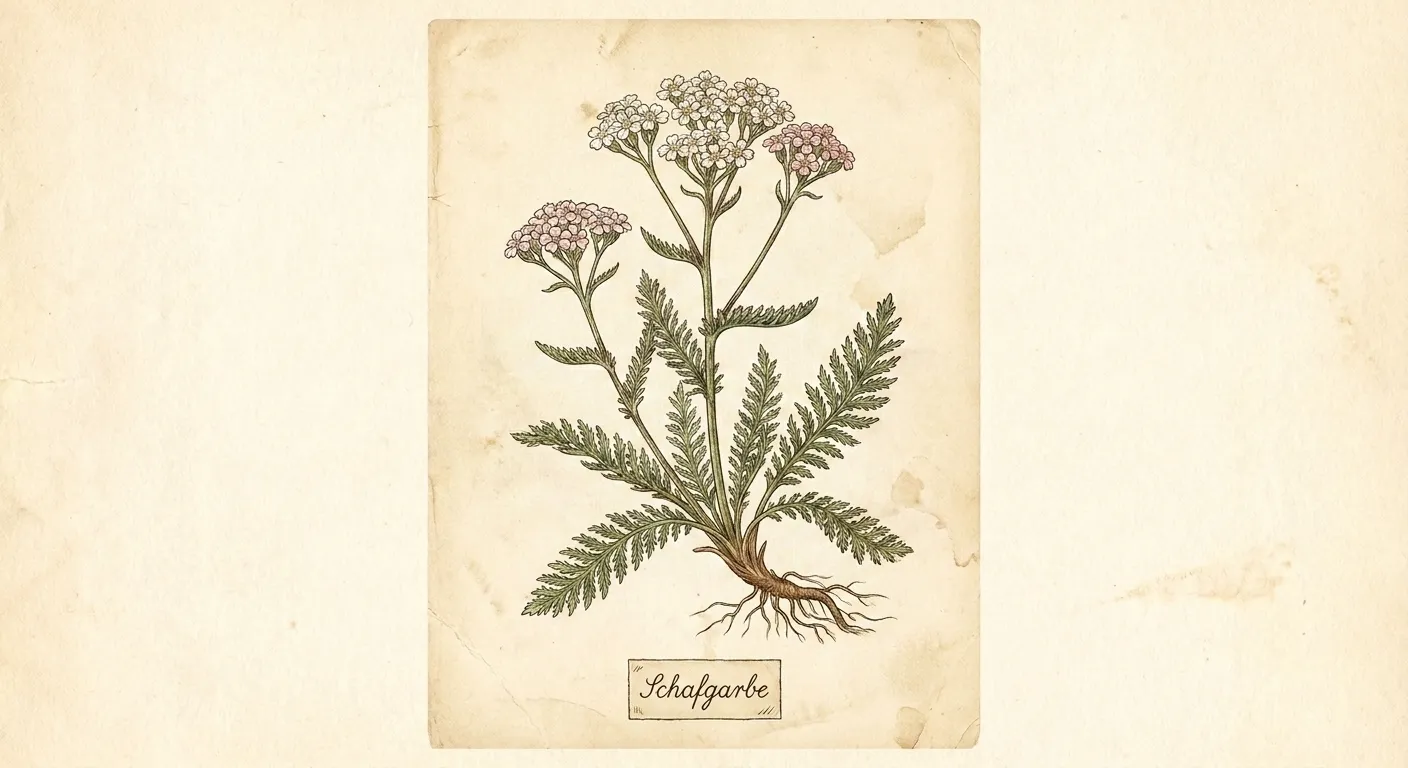 Botanische Illustration: Schafgarbe