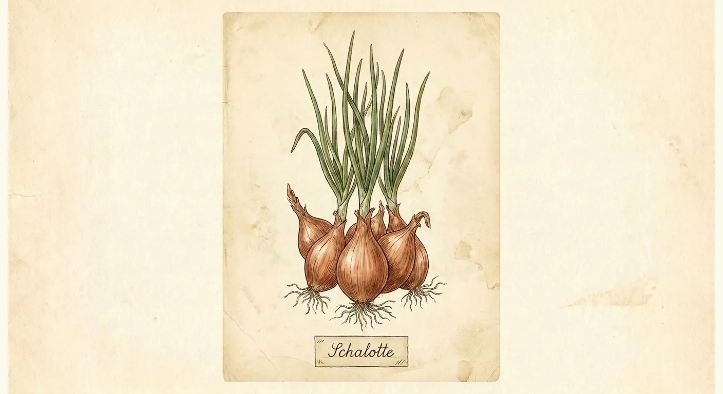 Botanische Illustration: Schalotte