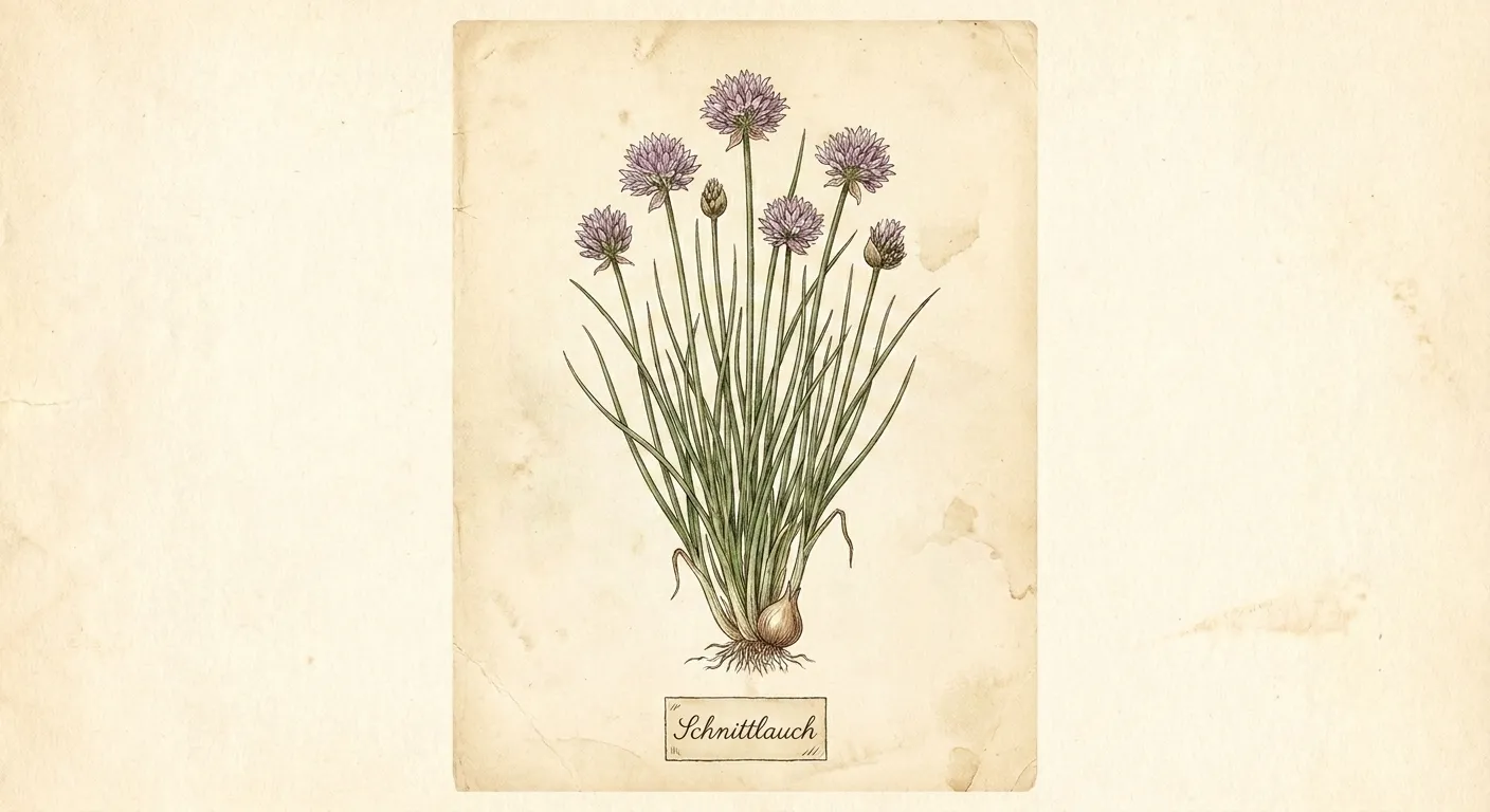 Botanische Illustration: Schnittlauch