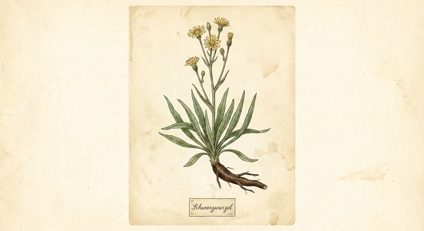 Botanische Illustration: Schwarzwurzel