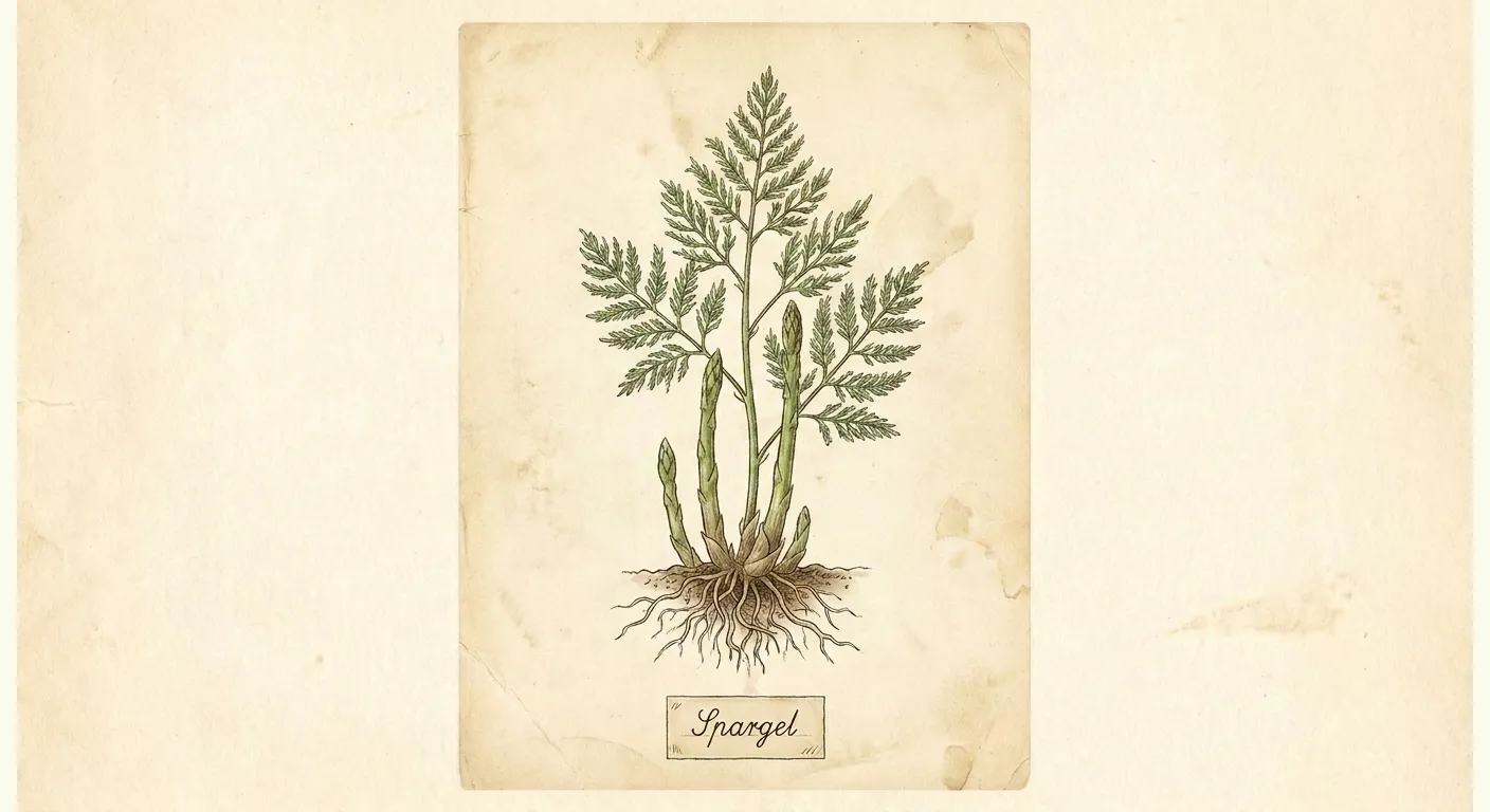 Botanische Illustration: Spargel