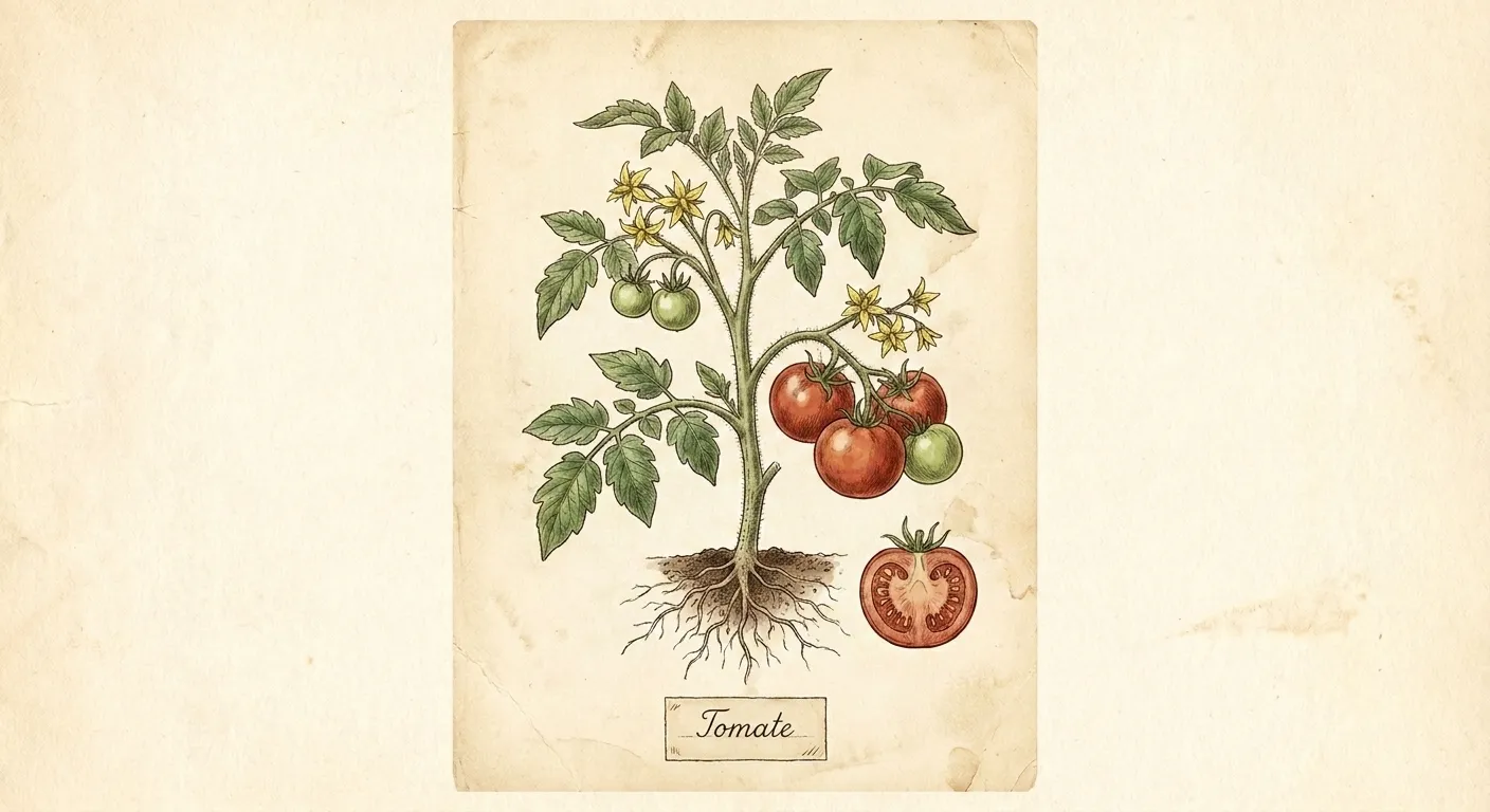 Botanische Illustration: Tomate