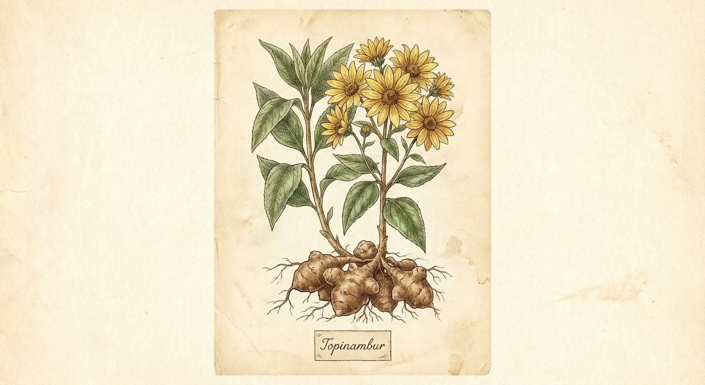 Botanische Illustration: Topinambur