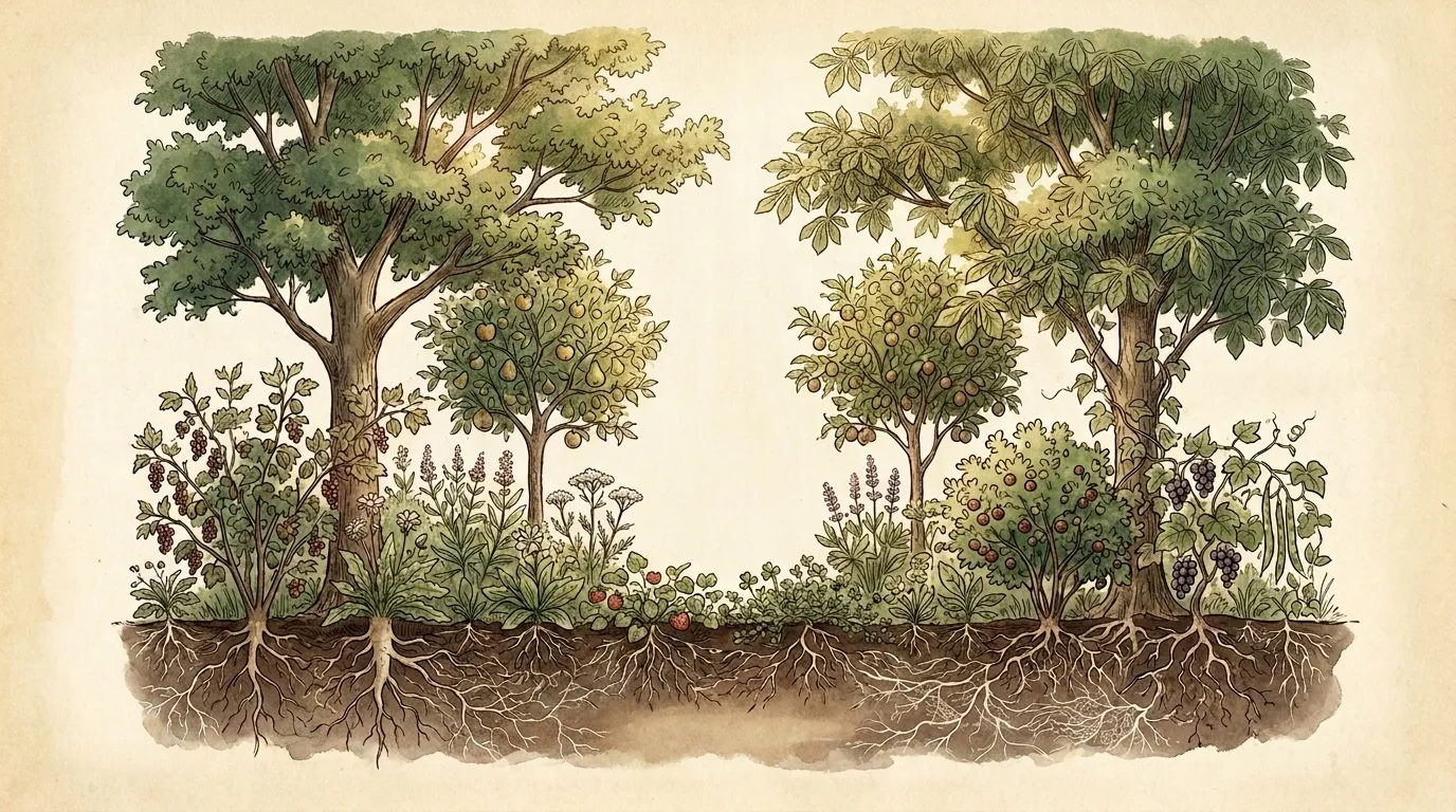 Illustration zur Themenwelt Waldgarten