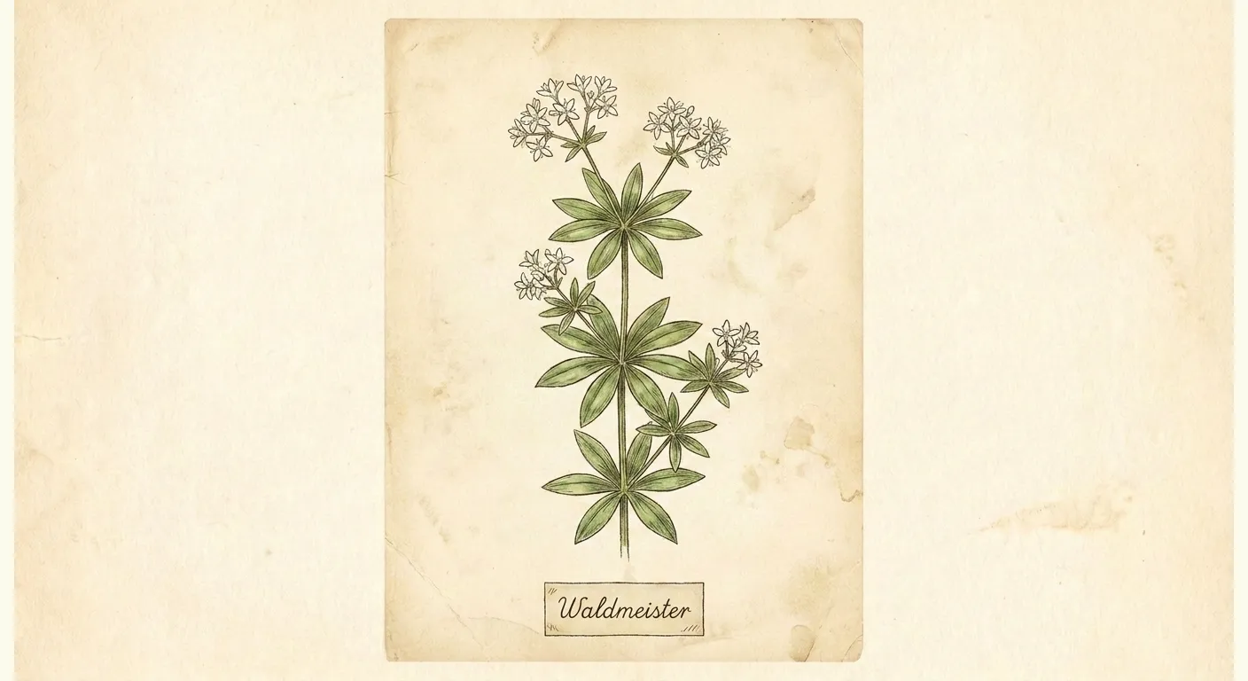 Botanische Illustration: Waldmeister