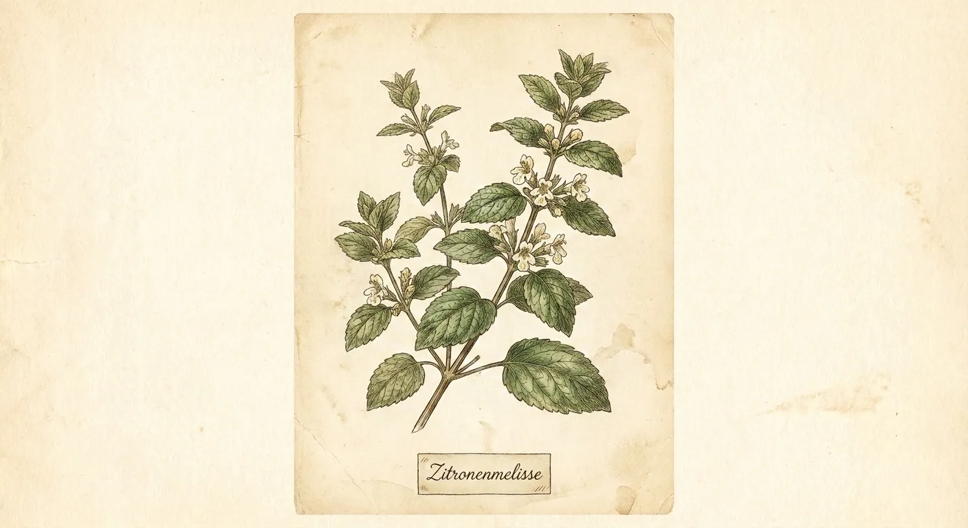 Botanische Illustration: Zitronenmelisse